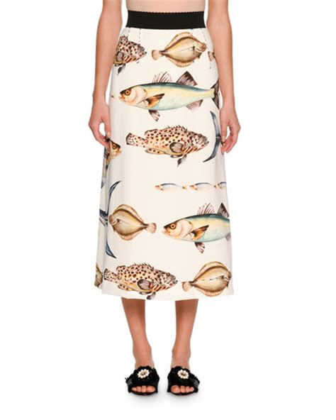 dolce gabbana fish print skirt|Dolce & Gabbana Skirts for Women .